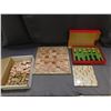 Image 1 : 2 Stone Chess Boards, Stone Pieces and Wooden Carved Pieces.