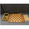 Image 1 : Wooden Chess Board and Box of Chess Pieces