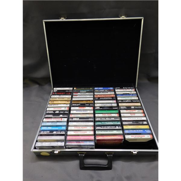 Case FULL of Cassette Tapes 60pcs Country, Pop, Rock