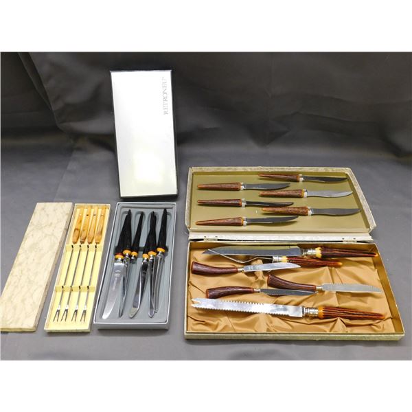 Carving Set, Steak Knives and Skewers