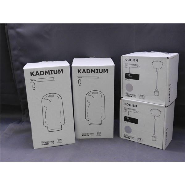 IKEA Gothem Hanging Pendant Lights and Shades