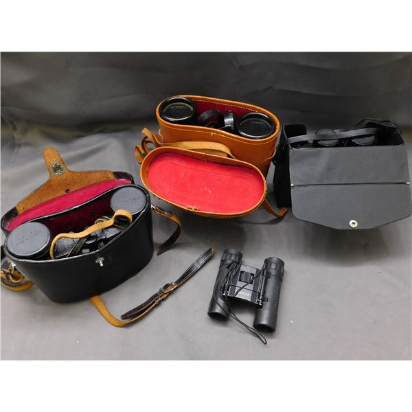 4 Binoculars ensign 8x40, universa 7x50, simmons 10x25, pentax 7x35