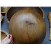Image 2 : Wooden Salad Server Bowl, Fork and Spoon and 4 Bowls
