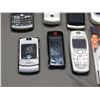 Image 2 : Lot of 12 Vintage Flip Phones, Blackberry Cell Phones, Charging Cables, Etc