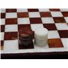 Image 2 : Stone Carved Checkers Set with Stone Board, Pieces and Case