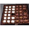 Image 3 : Stone Carved Checkers Set with Stone Board, Pieces and Case