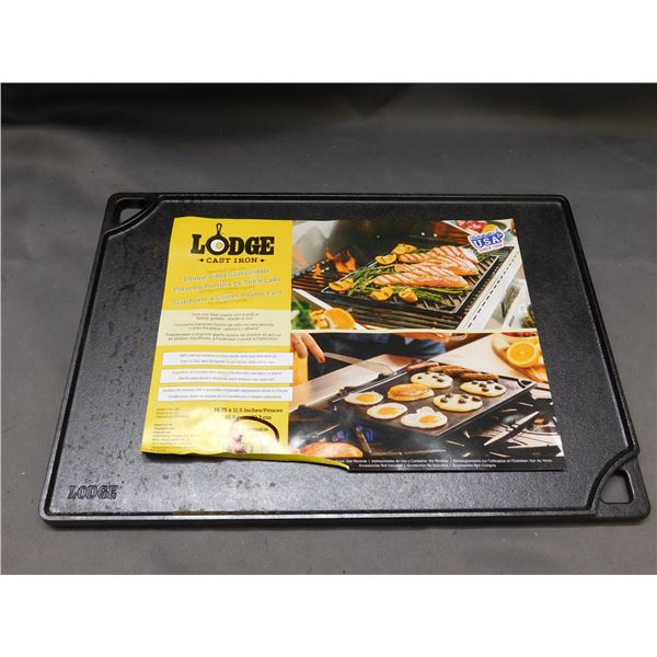 LODGE Cast Iron Double Sided Grill / Griddle 16.75 x 11.5" NEW/RETURN