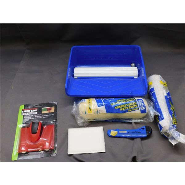 Painting Items Tray, Rollers, Knife, Edger