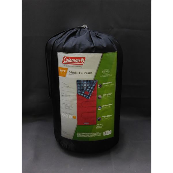 Coleman Granite Peak Plaid Sleeping Bag up to 6ft 1"