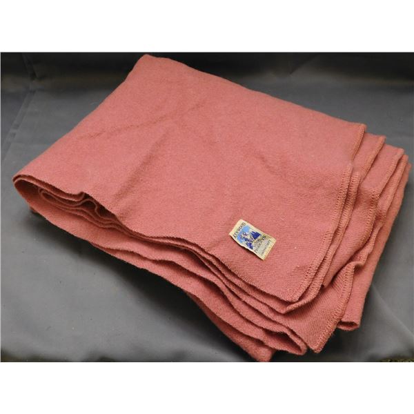 Kenwood Wool Products Vintage Dusty Rose Pink Blanket