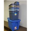 Image 1 : Lot of Rubbermaid Tote Storage Bins with Lids and Larger Storage Tote