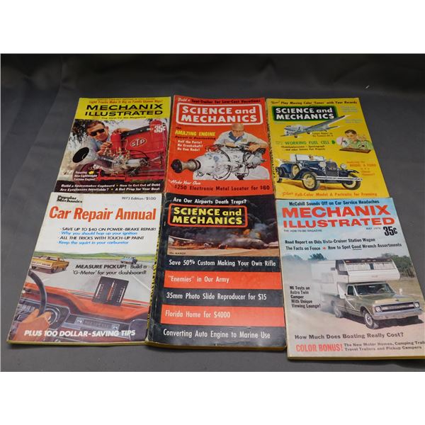 Lot of 6 Science and Mechanics Magazines, Mechanix Illustrated