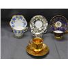 Image 1 : Lot of 4 Tea Cups and Saucers Tuscan, Royal Chelsea, Salisbury