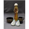 Image 1 : Lot of 5pcs Trinkets Cream and Sugar, Salt and Pepper, Figurine