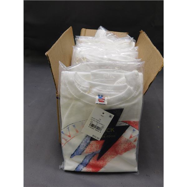 New Old Stock Junkfood T-Shirts "Rock by Junkfood" Lighting Bolt T-Shirts