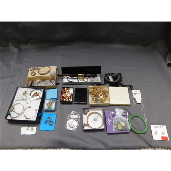 Lot of Modern Fashion Jewelry DKNY, Roots, Olsen, some Sterling 925, Rings, Necklaces, Bracelets