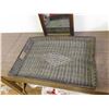 Image 3 : Large Rectangular Woven Basket and Wall Mirror