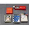Image 1 : Lot of Ration Tokens, Roulette Lighter, Portable Matchbox Ash Tray, Medal