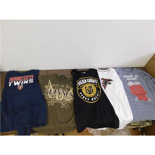 Lot of 5 Sports & Novelty T-Shirts Vintage