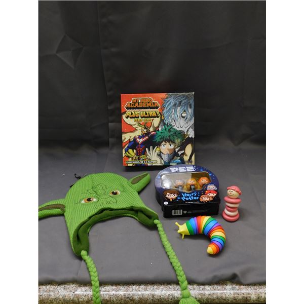 MHA My Hero Anime Board Game, Yoda Hat, PEZ Harry Potter, Sensory Baby Toys