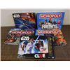 Image 1 : Lot of 5 Board Games Monopoly Fortnite, Avengers, Star Wars, Battleship