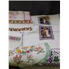Image 2 : Lot of Tablecloths, Linens, Lace & Embroidery and Drawer Liner Sheeting