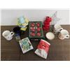 Image 2 : Lot of Assorted Decorations, Christmas, Cards, Ornaments, Mugs