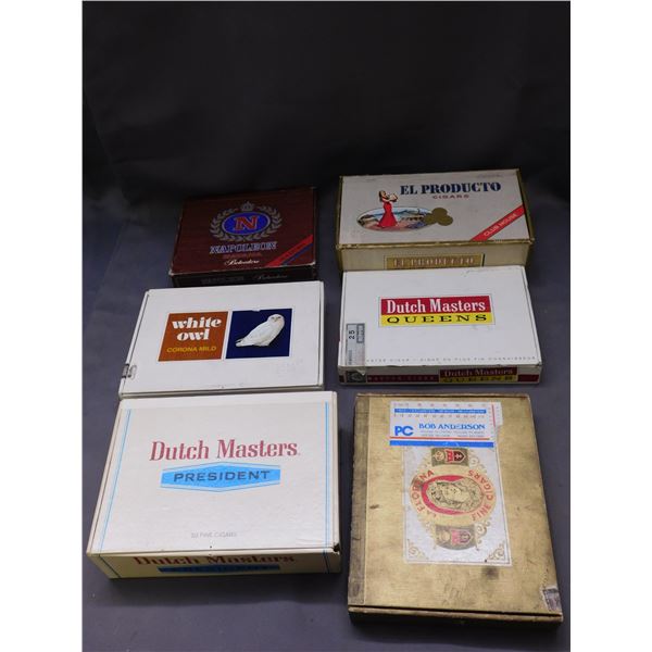 Lot of Tobacco Cigarette Boxes Dutch Masters, White Owl, Napoleon