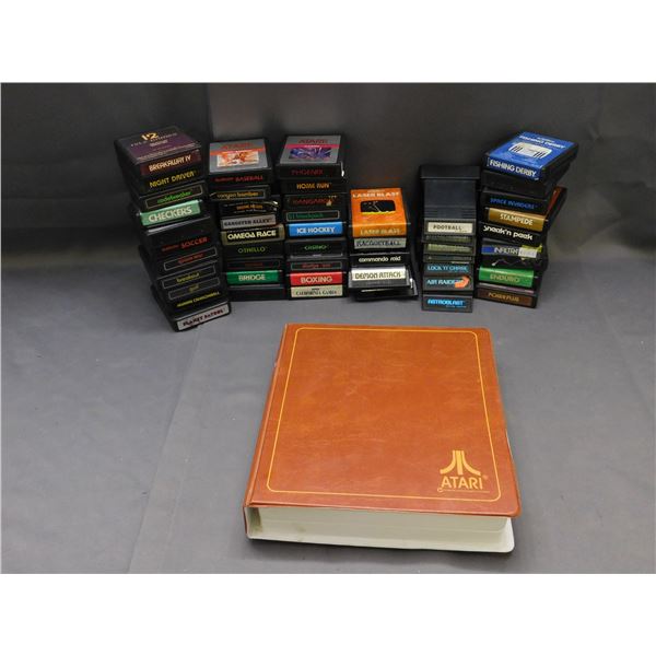 Lot of 50 Atari Games and Game Case
