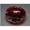 Image 1 : Art Glass Blown Glass Blood Red Ash Tray