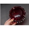 Image 2 : Art Glass Blown Glass Blood Red Ash Tray