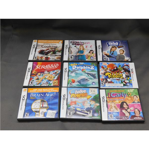 Lot of 9 Nintendo DS (1 3DS) Games w Cases