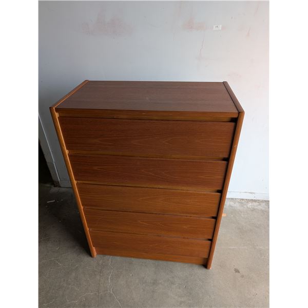 Vintage Mid Century Modern Teak Highboy Dresser 5 Drawer MCM Canada