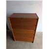 Image 1 : Vintage Mid Century Modern Teak Highboy Dresser 5 Drawer MCM Canada