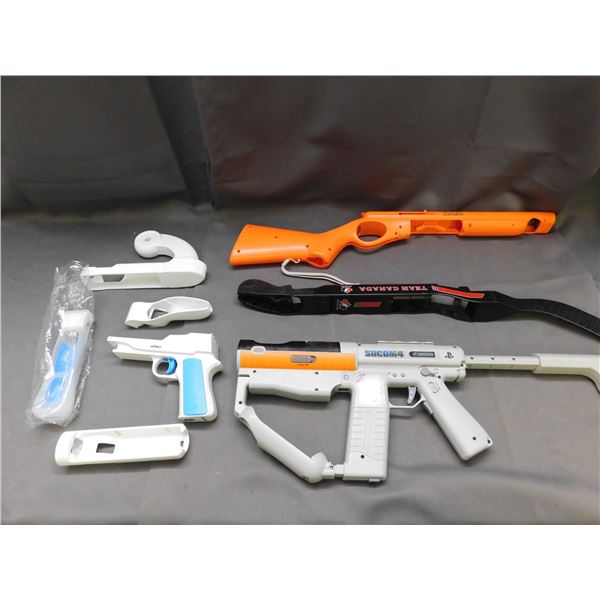 Lot of Nintendo Wii Mote Accessories Guns