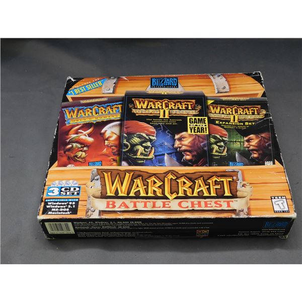 Warcraft Battle Chest 3 CD Set PC Game Box Set w Booklet & Star Craft Bonus Games
