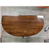 Image 2 : Vintage Clawfoot Halfmoon Table w/ Drawer Entry Hallway Mahogany?