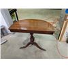 Image 5 : Vintage Clawfoot Halfmoon Table w/ Drawer Entry Hallway Mahogany?