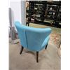 Image 3 : Blue Button Back Living Room Accent Occasional Chair