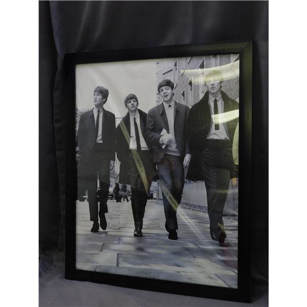 The Beatles Black and White Framed Photo Print 2ft x 30"