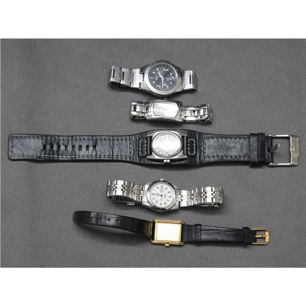 Lot of 5 Women's Quarts Watches Citizen, Fossil, Caravelle, Casio