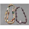 Image 1 : Lot of 2 Stone and Glass Necklaces Agate and Glass