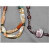 Image 2 : Lot of 2 Stone and Glass Necklaces Agate and Glass