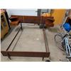 Image 1 : Vintage Mid Century Modern Oiled Walnut Double Bed Frame with built in Nightstands