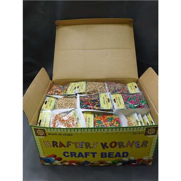 144 Craft Wood Beads 9 Different Styles