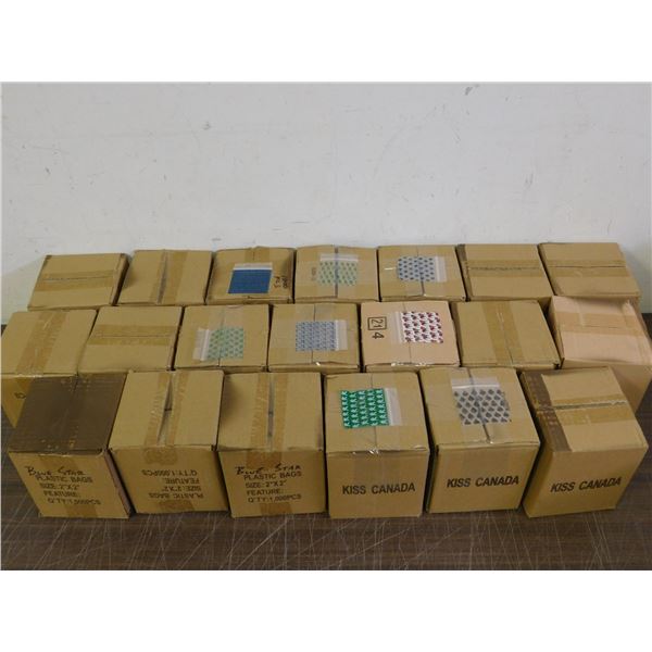 20 Boxes 1000 Ziplock Bags Per Box 8 Different Styles