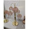 Image 5 : Pair of Pink Vintage Hollywood Regency Tulip Waterfall Table Lamps MCM