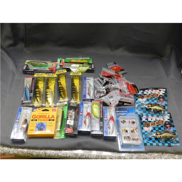 40 Fishing Lures, Line, Flies and Weights Fishing Supplies NEW