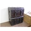 Image 1 : 2 Small Wooden Trunks Storage Chests 20" Across