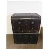 Image 2 : 2 Small Wooden Trunks Storage Chests 20" Across